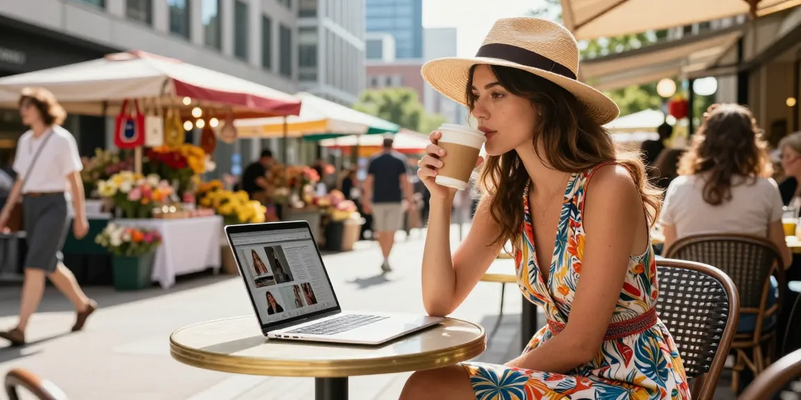Lebensstil-Szene von www.lady-lifestyle.de mit einer stilvollen Frau, die Kaffee genießt.