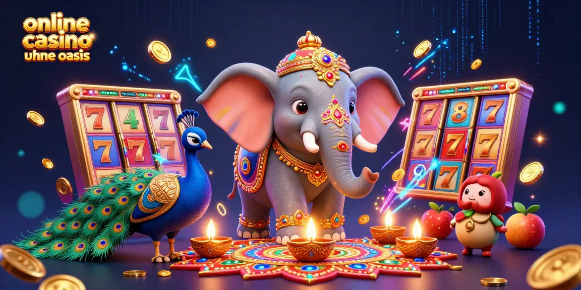 Experience the excitement of online casino ohne oasis with colorful slot reels and vibrant characters!