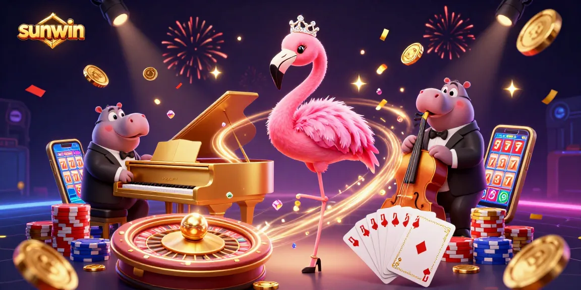 Experience the vibrant win potential at sunwin with dynamic casino characters and thrilling gaming elements.
