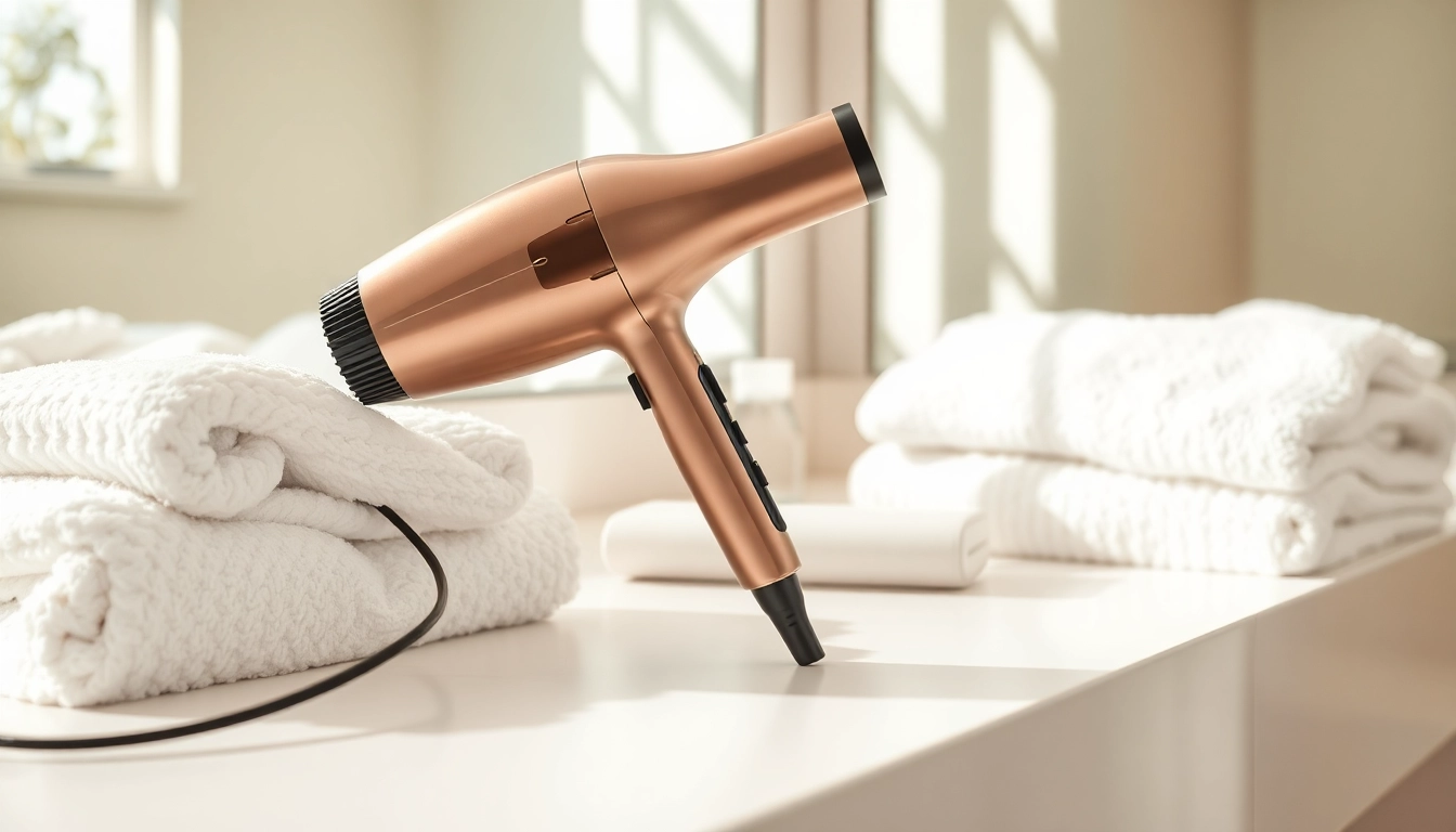 Laifen swift hair dryer elegantly displayed on a vanity, showcasing its sleek design and functionality.