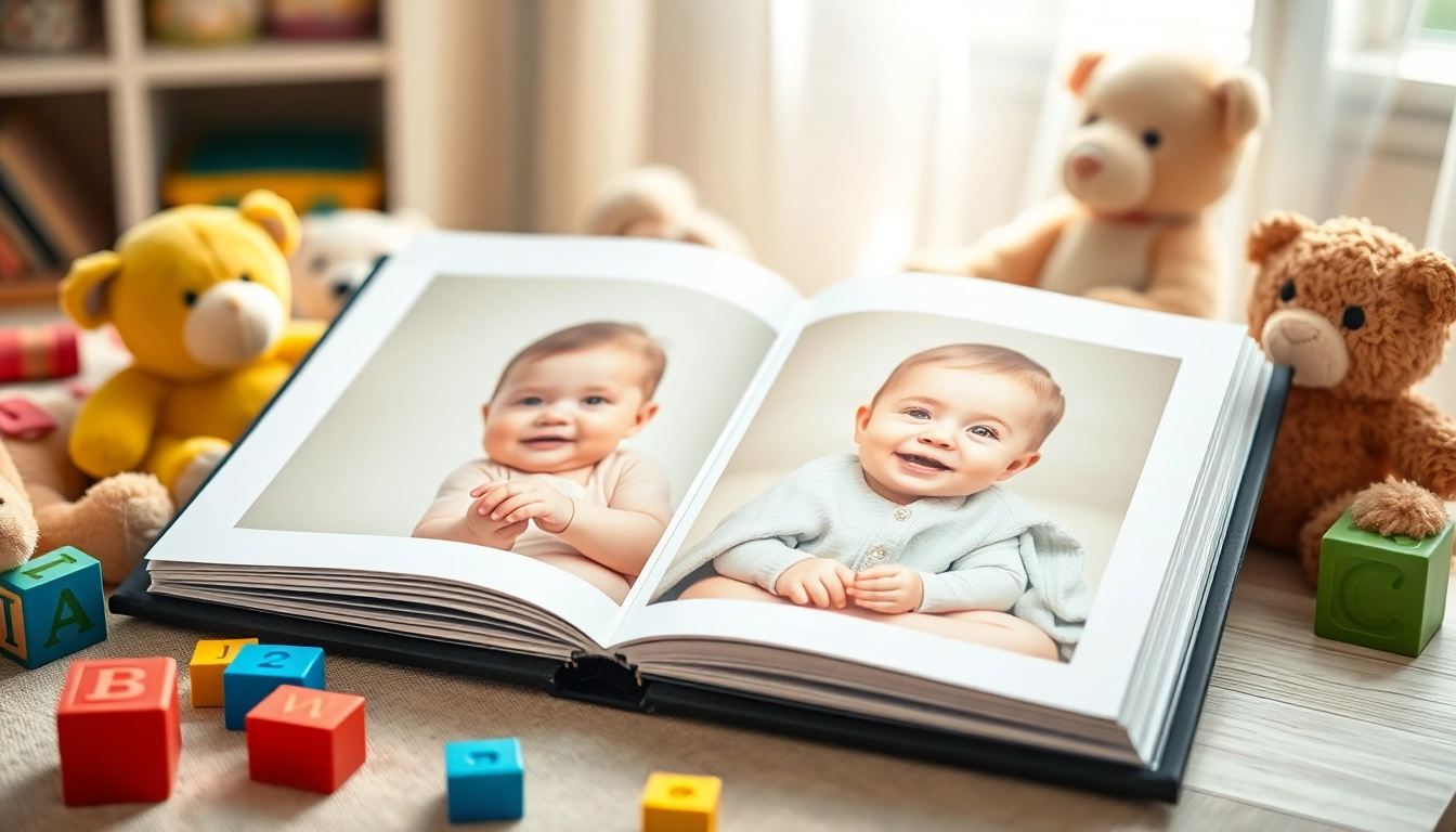 Gestalten Sie emotionale Erinnerungen mit BabyAlbum24.de mit einem babyfreundlichen Fotoalbum.