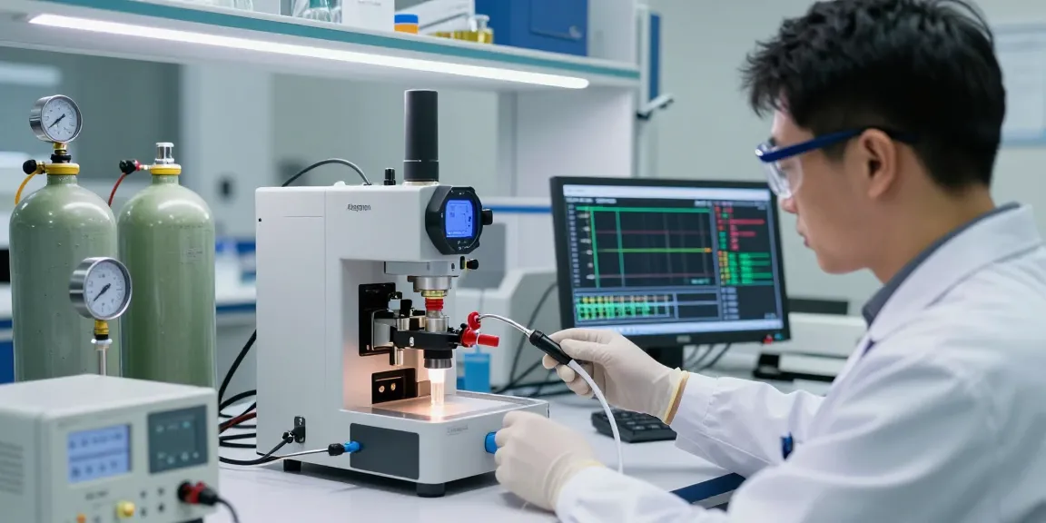 Argon Gasdetektor im Einsatz zur genauen Gasmessung in professionellem Labor.