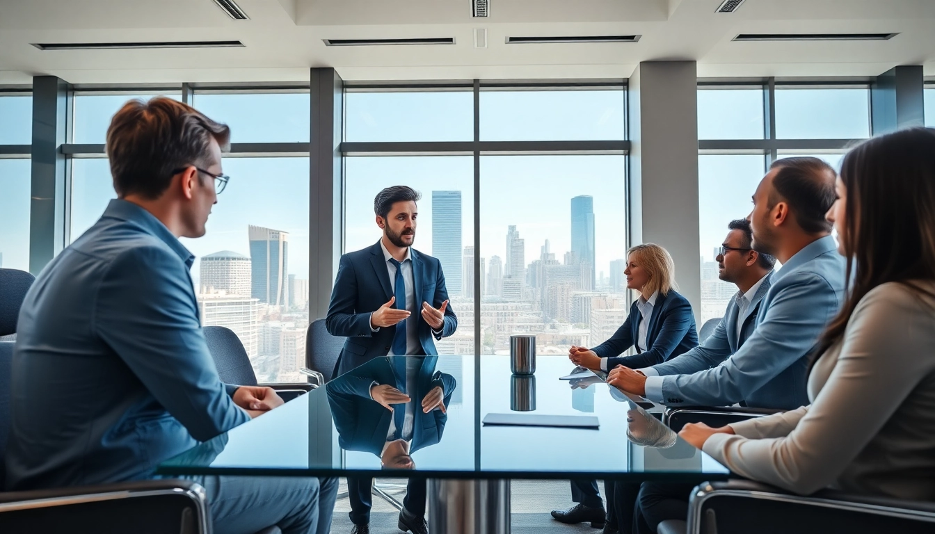 Headhunter Ingenieure in einem modernen Büro bei einem Vorstellungsgespräch.