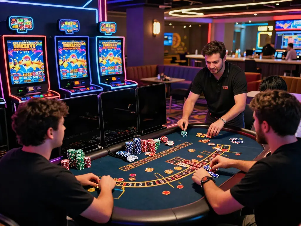Exciting online casino gaming scene showcasing ta88 with players and vibrant graphics in 2026.