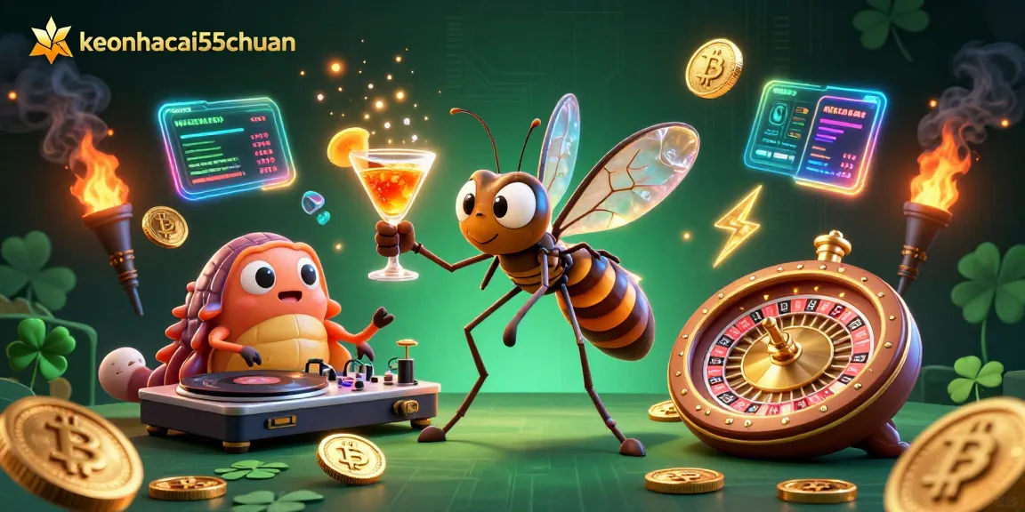 Betting strategies come alive with keonhacai55chuan in a vivid casino scene featuring crypto elements.