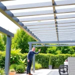 Hier klicken und informieren ueber die Installation von modernen Terrassenueberdachungen in Ungarn.